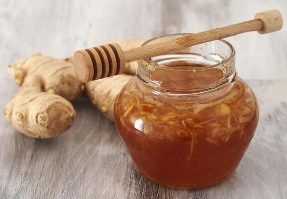 Ko te honi taiao hei whakakotahi me te pakiaka ginger e piki ake ana te kaha o te pakiaka